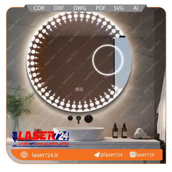 تصویر مجموعه آینه بک لایت دکوراتیو خاص سه مدل #1