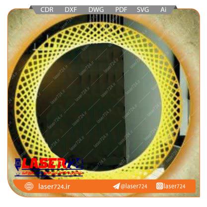 تصویر طرح لیزر آینه  بک لایت دکوراتیو سه بعدی #1