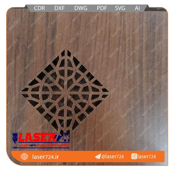 طرح لیزر جعبه چوبی درب دار  تصویر شماره 3