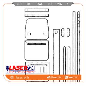 تصویر فایل لیزری کیف سردوشی چرم مردانه #2