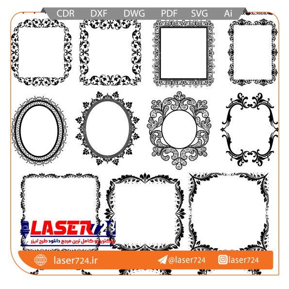 تصویر طرح لیزر قاب آیینه #1