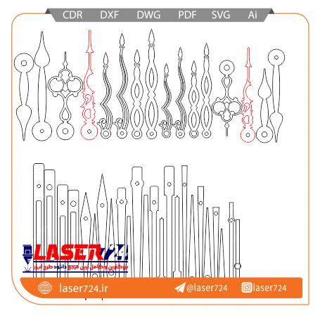 تصویر طرح لیزر عقربه ساعت رایگان #1