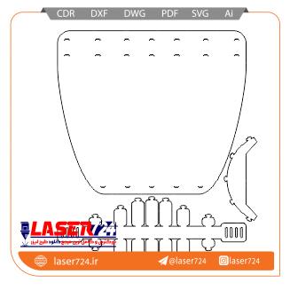 تصویر طرح لیزر برش شیلد #2
