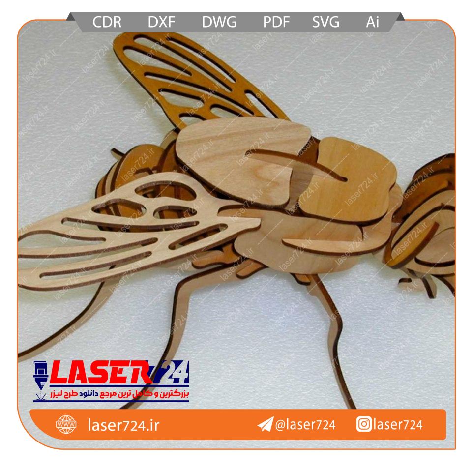 تصویر طرح لیزر ماکت مگس 2 #1