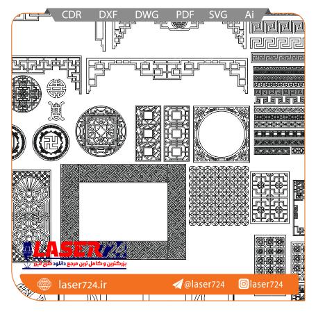 تصویر طرح لیزر بیش از 100 مدل طرح وکتور و پارتیشن #2