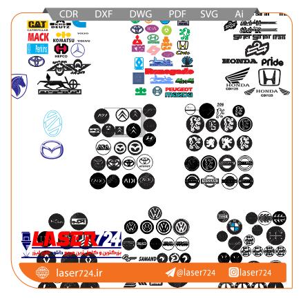 تصویر طرح لیزر لوگو اتومبیل های داخلی و خارجی #1