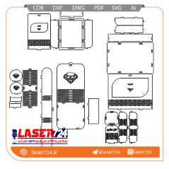 تصویر طرح لیزری 6 مدل جعبه جواهرات #1