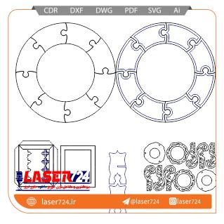 تصویر طرح لیزری هفت سین پازل #1
