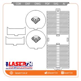 تصویر طرح لیزری جعبه انگشتر #1