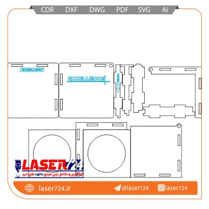 تصویر طرح لیزری جعبه زعفران #1