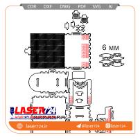 تصویر طرح لیزری جعبه(4 میل) #1