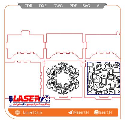 تصویر طرح لیزری جعبه 10 در 10 #1