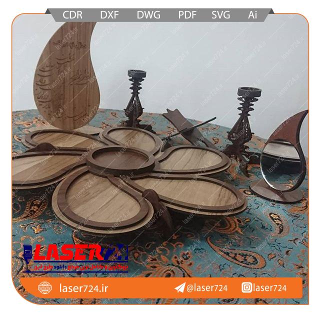 تصویر طرح لیزری هفت سین گل #1