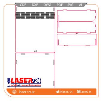 تصویر طرح لیزری جعبه تاشو ساده #1