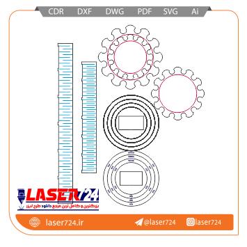 تصویر طرح لیزری باکس دایره #1