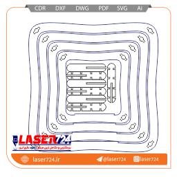 تصویر طرح لیزری باکس 4لایه،شلف #1