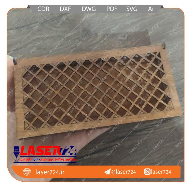 طرح لیزر جعبه کیف پول(فایل طلایی) تصویر شماره 2