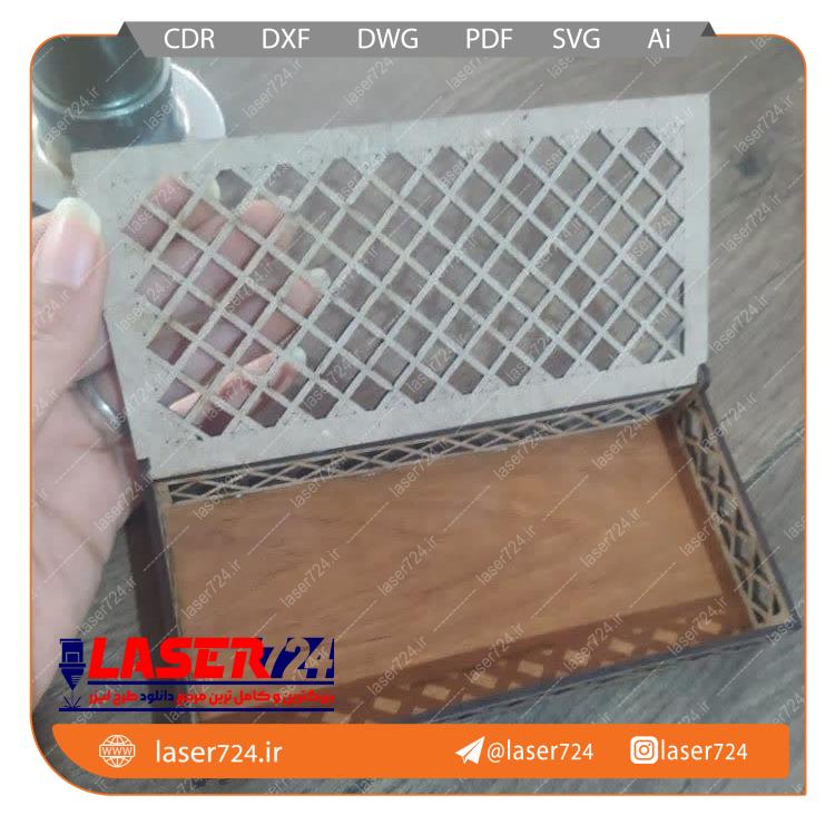 طرح لیزر جعبه کیف پول(فایل طلایی) تصویر شماره 1