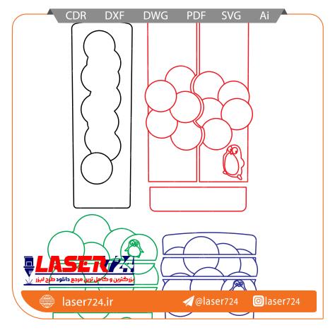 تصویر طرح سرویس چوب کودک مدل پنگوئن #1
