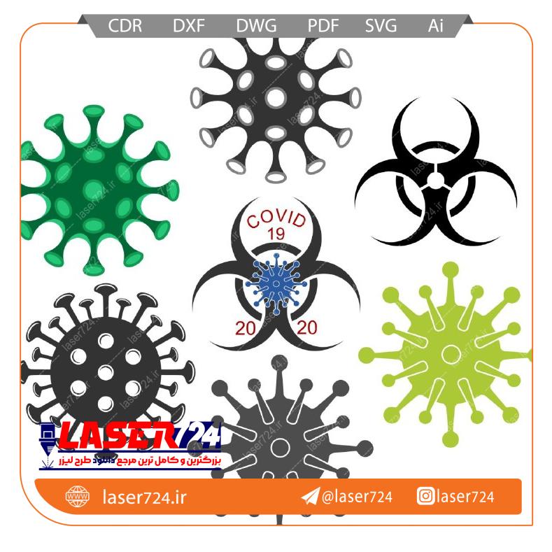 تصویر طرح وکتور ویروس کرونا #1
