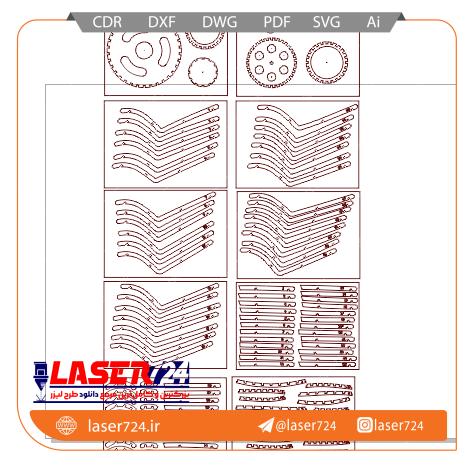 تصویر طرح لوستر فانتزی چوبی #2