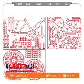 تصویر طرح لیزر ماکت دوچرخه #2