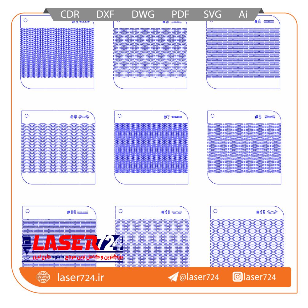 تصویر طرح لیزر برش خم چوب #1