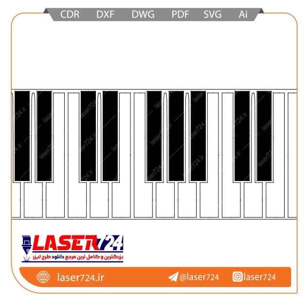 تصویر طرح رایگان وکتور کلید پیانو #1