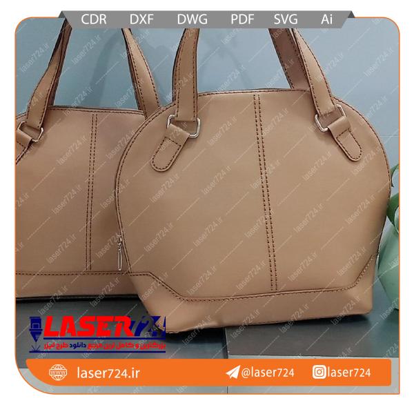 طرح لیزر کیف دستی زنانه چرم تصویر شماره 1
