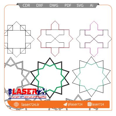 تصویر طرح لیزر نقش اسلیمی #1