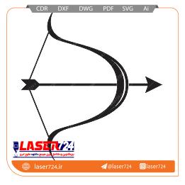 تصویر طرح لیزری وکتور تیرو کمان #1