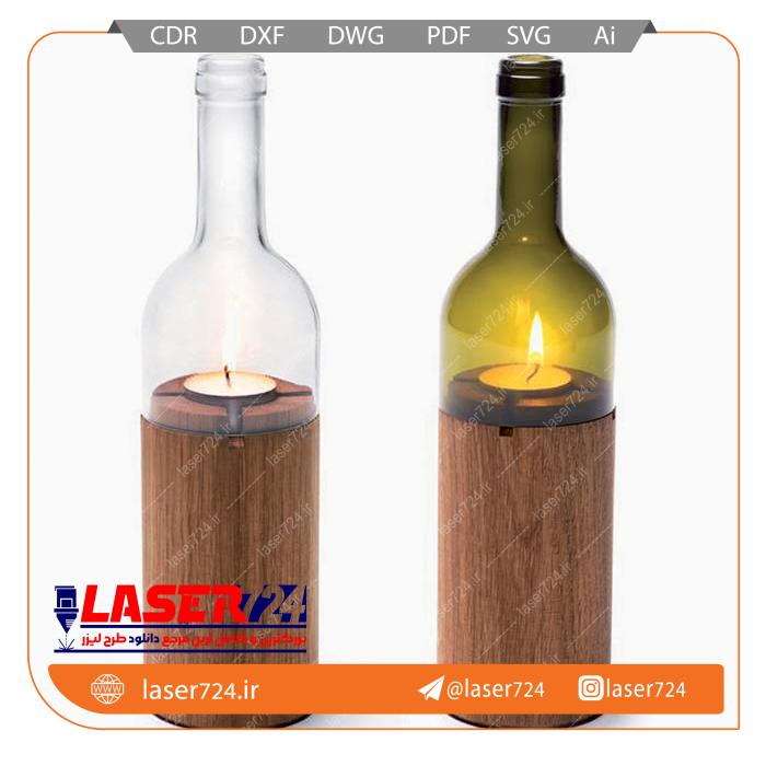 تصویر Wine bottle lantern #2