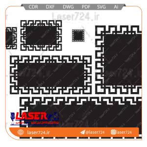 تصویر طرح لیزر رومیزی مستطیلی ورساچ (6 تکه)(فایل طلایی) #2