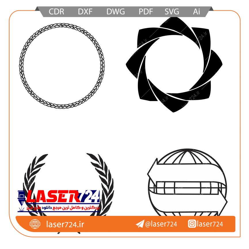 تصویر طرح لیزر حاشیه مهر دایره ای #1