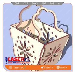 تصویر طرح لیزر سبد چوبی #1