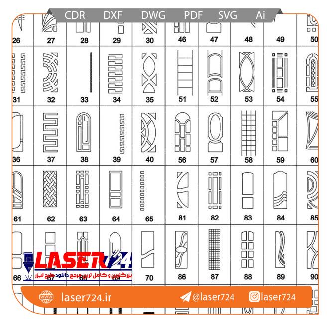 تصویر طرح لیزر وکتور درب #1