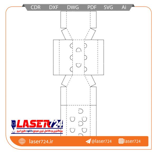تصویر طرح لیزر باکس مقوایی #1