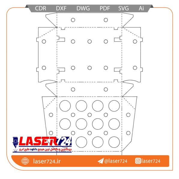 تصویر طرح لیزر باکس مقوا #1