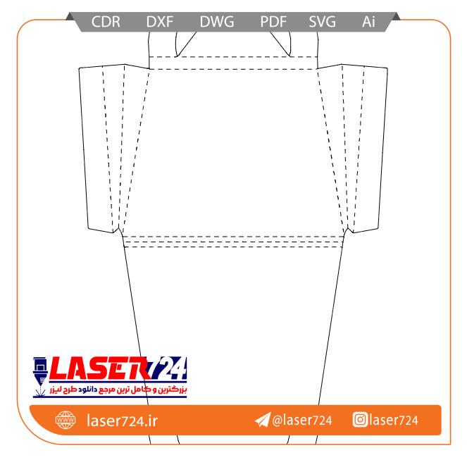 تصویر طرح لیزر باکس مقوایی ساده #1