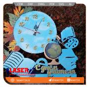 تصویر طرح لیزر ساعت فانتزی #1