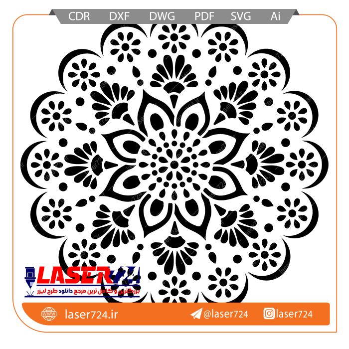 تصویر طرح لیزر برش شمسه #1