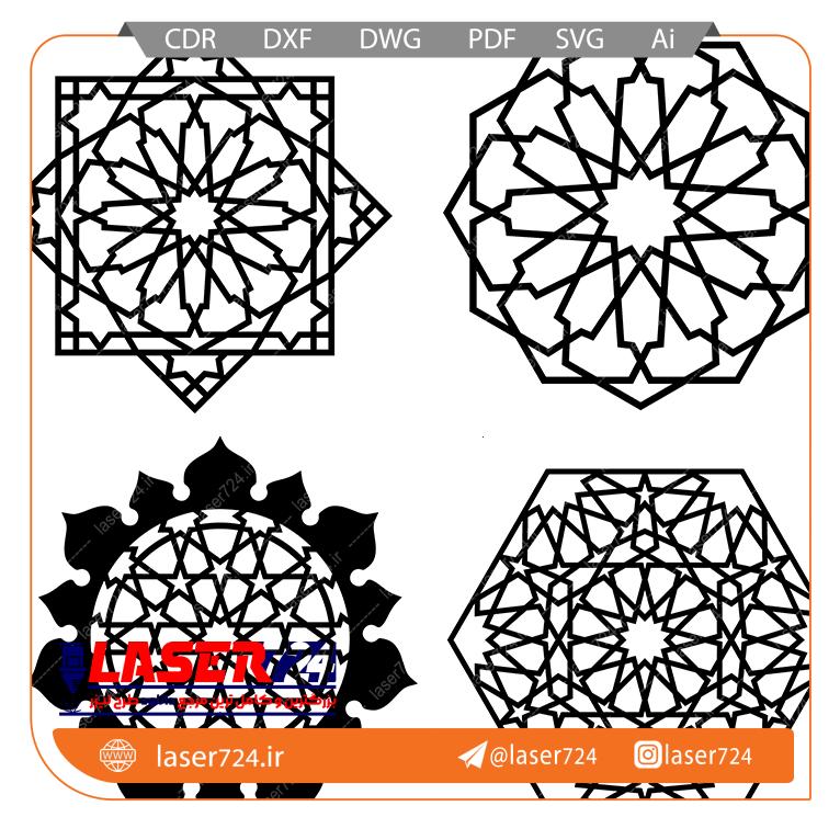 تصویر طرح لیزر برش شمسه #1