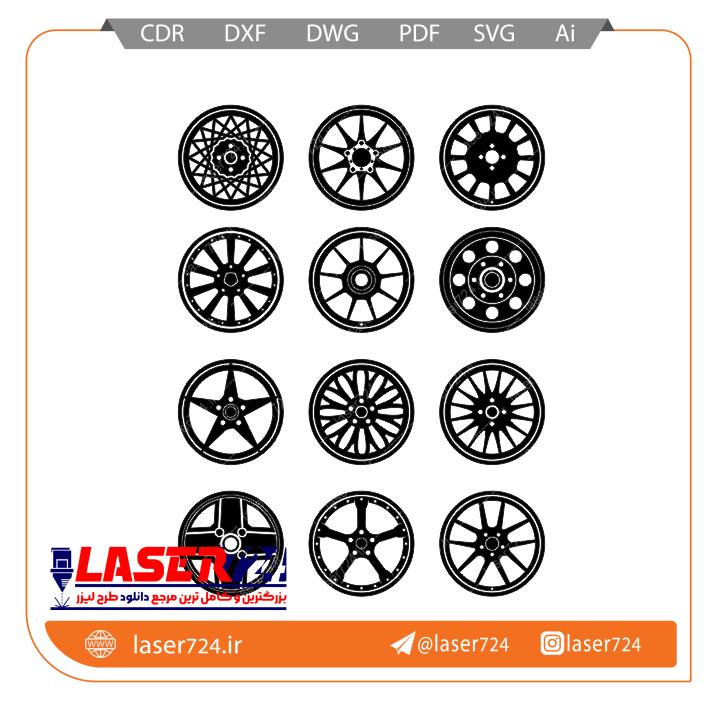 تصویر الگو لیزر وکتور انواع رینگ ماشین #1