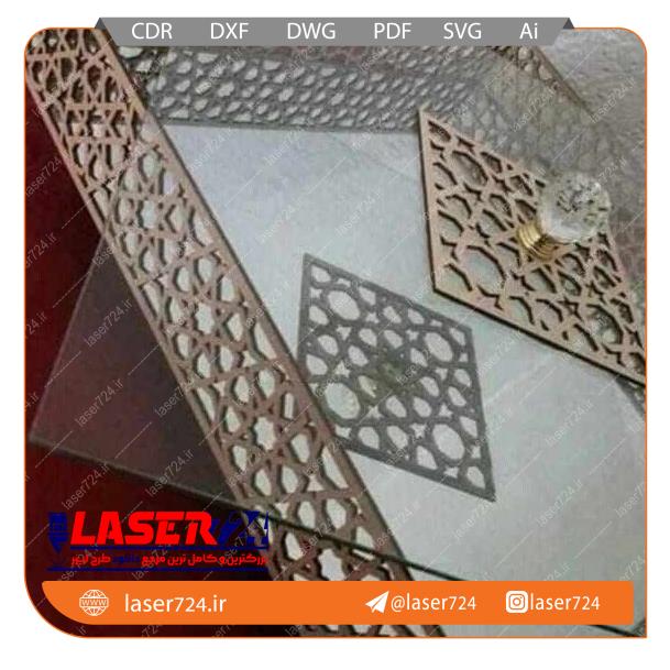 تصویر الگو لیزر جعبه پذیرایی مستطیل #1
