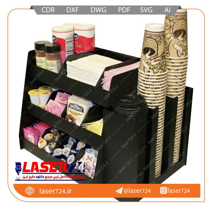 تصویر طرح برش لیزر نظم دهنده کافی شاپ #1