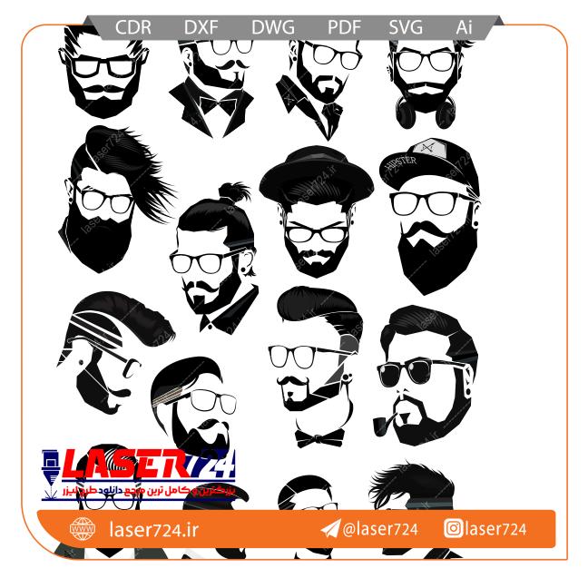 تصویر طرح استیکر آرایشگاه مردانه #1