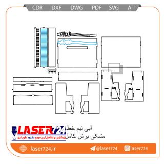 تصویر طرح برش لیزر ماکت پیانو #2