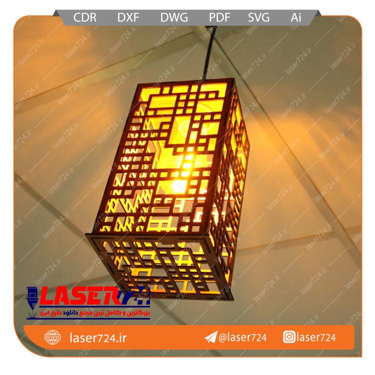 تصویر طرح لیزر لوستر مستطیلی #1