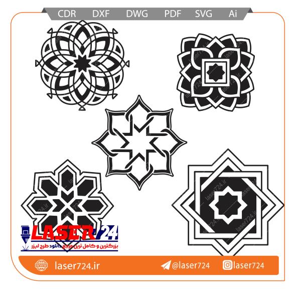 تصویر طرح اسلیمی گل هشت ضلعی #1